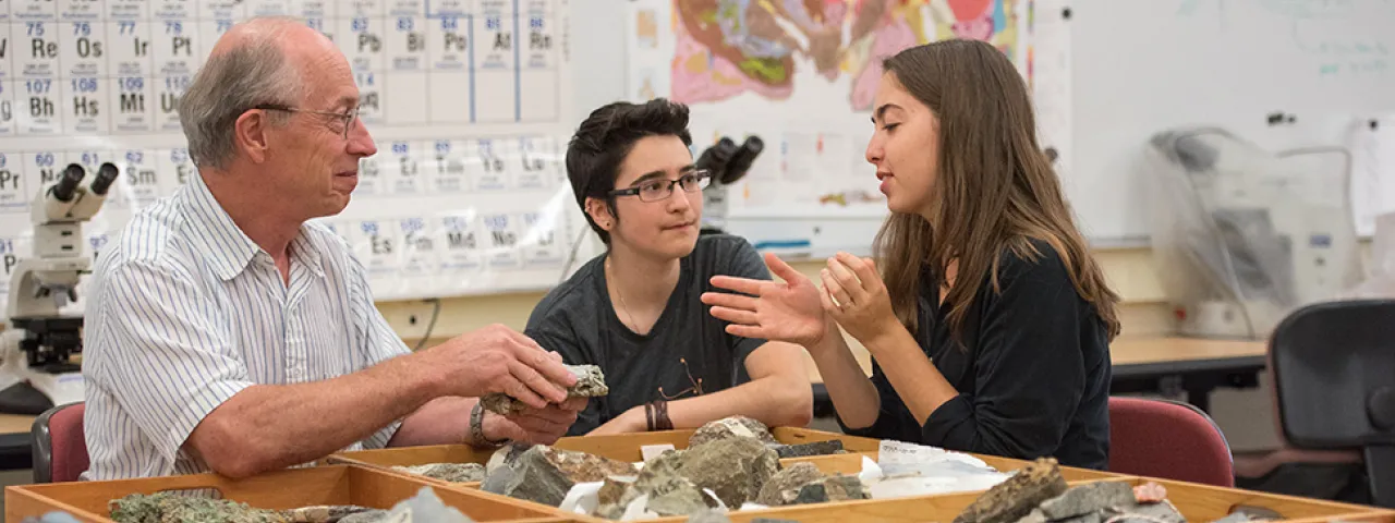 Professor John Brady and students