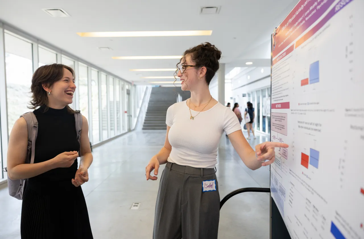 A student presents their research during Celebrating Collaborations