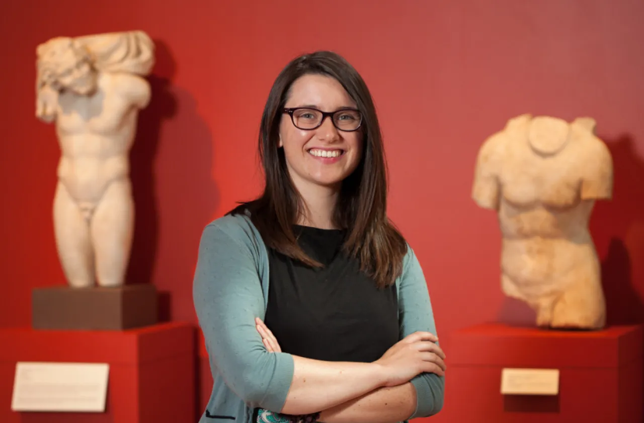 Maggie Kurkoski in a museum gallery