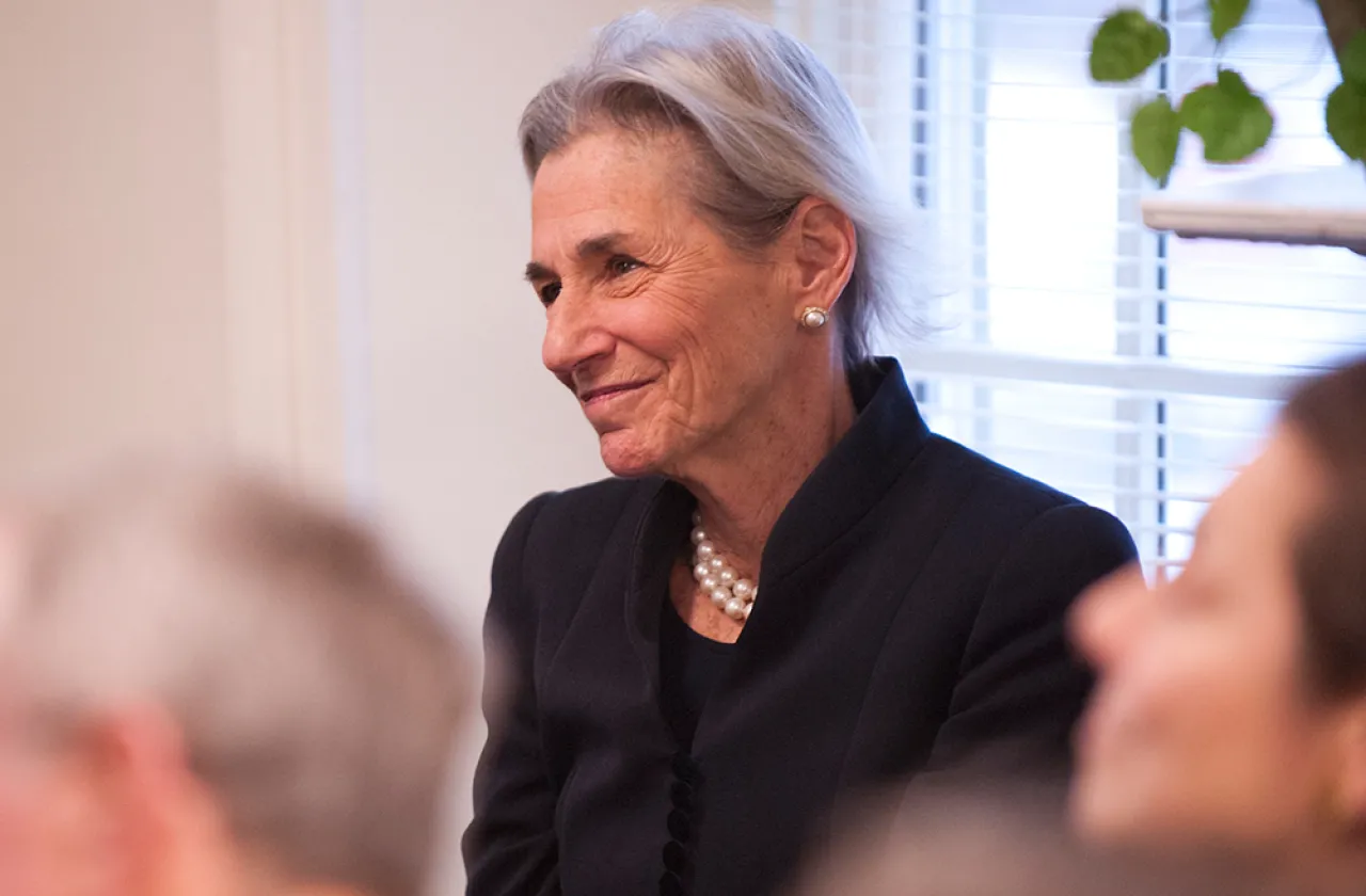 Shelly Lazarus in the audience at the dedication