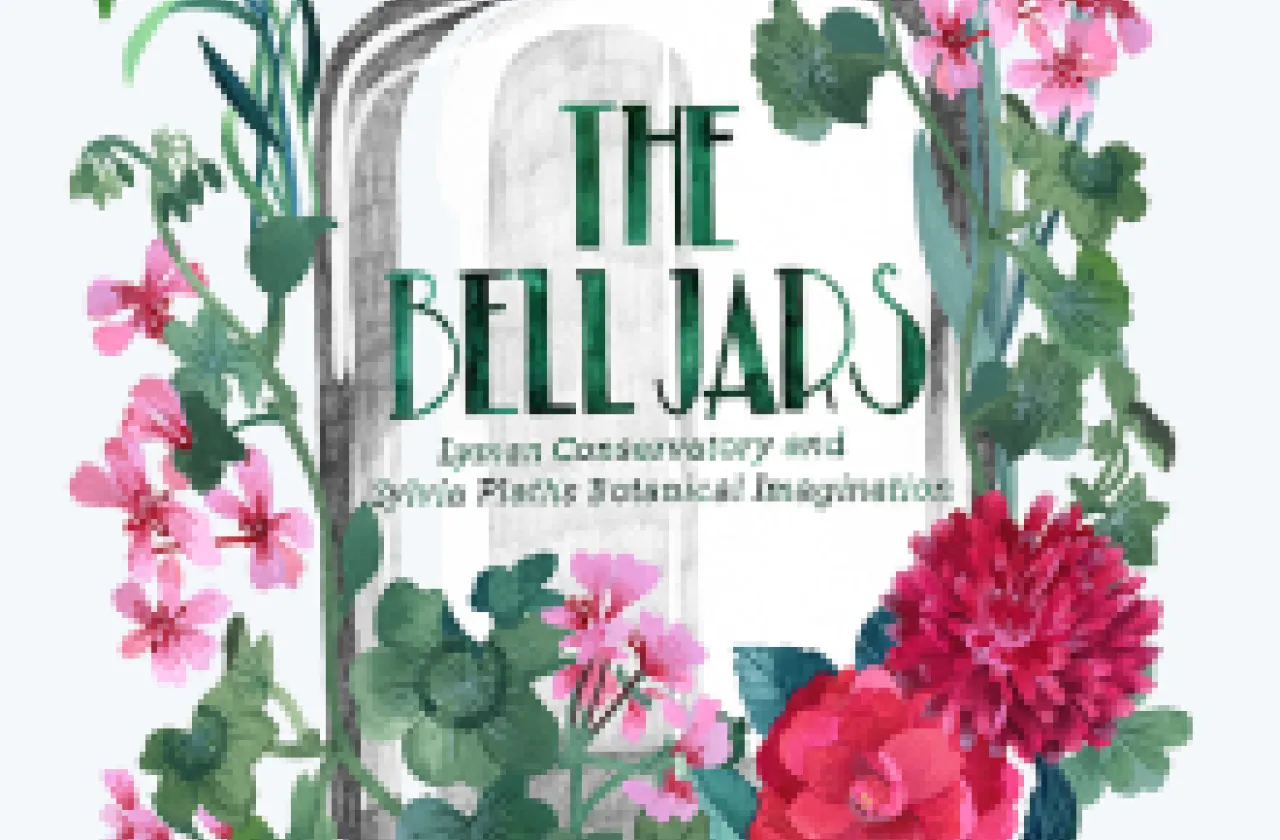 Poster of bell jar for Plath exhibit at Lyman