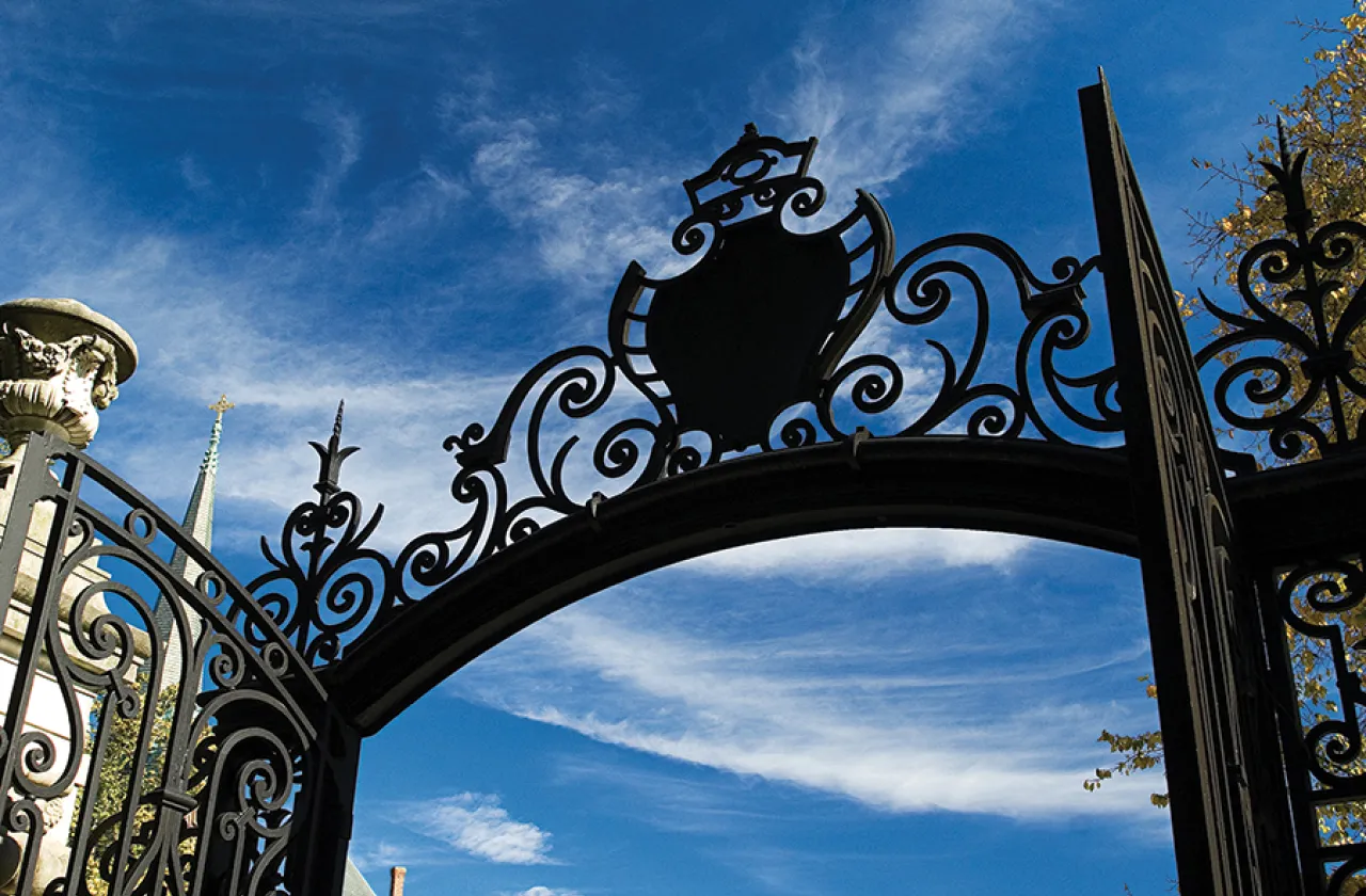 Detail of the top of the Grecourt Gates