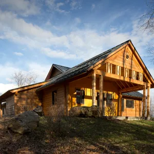 Exterior of the Bechtel Classroom building