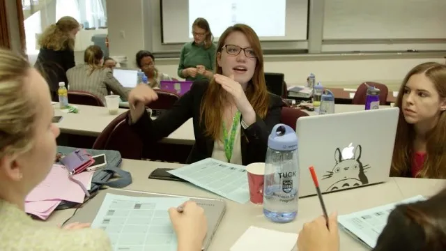 A class session during the Smith-Tuck Business Bridge Program which launched May 25 on campus.