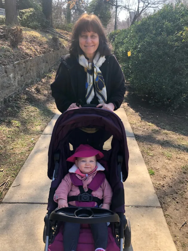 Carol Zaleski and granddaugher Madeleine in spring 2022