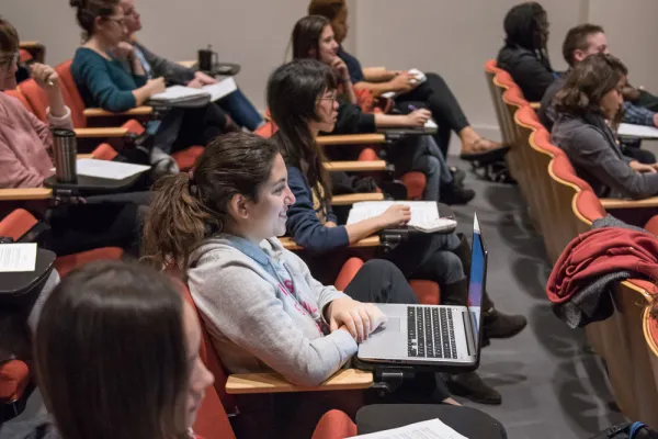 students in a lecture hall