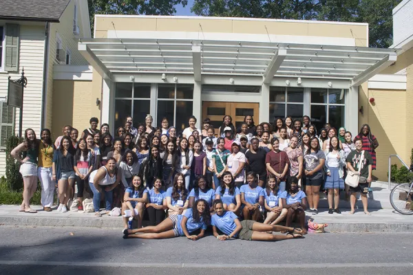 Participants and leaders of this year's Bridge pre-orientation program for entering students of color.