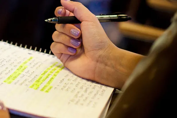 Image of a writing assignment