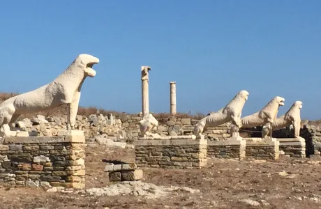 Ancient statues in Delos