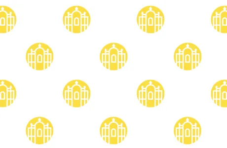 Zoom photo - informal seal in gold on white background