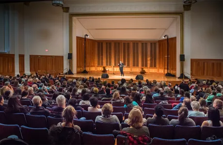 Audience watches a performance in Sweeney Concert Hall