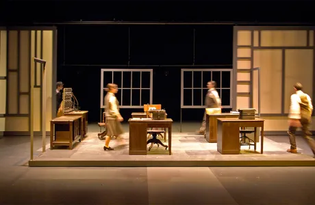 Production of Machinal in Hallie Flanagan Studio Theatre