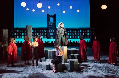 Multiple actors on stage in Moonlight on the Miskatonic