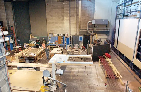 Scene shop in Mendenhall Center