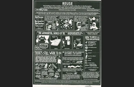 Art installation on Reuse by Sophie Willard Van Sistine '22J