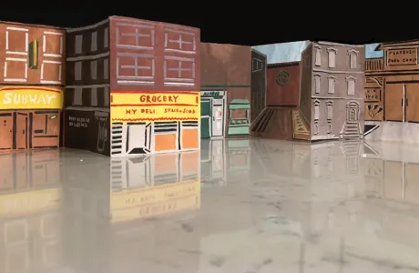 Printmaking image of Fort Greene Place by Storm Lewis '20