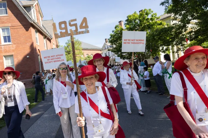 Smithies from the class of 1954 during the alum parade at Reunion II
