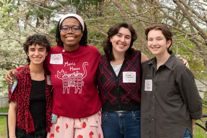 Students smile at the camera